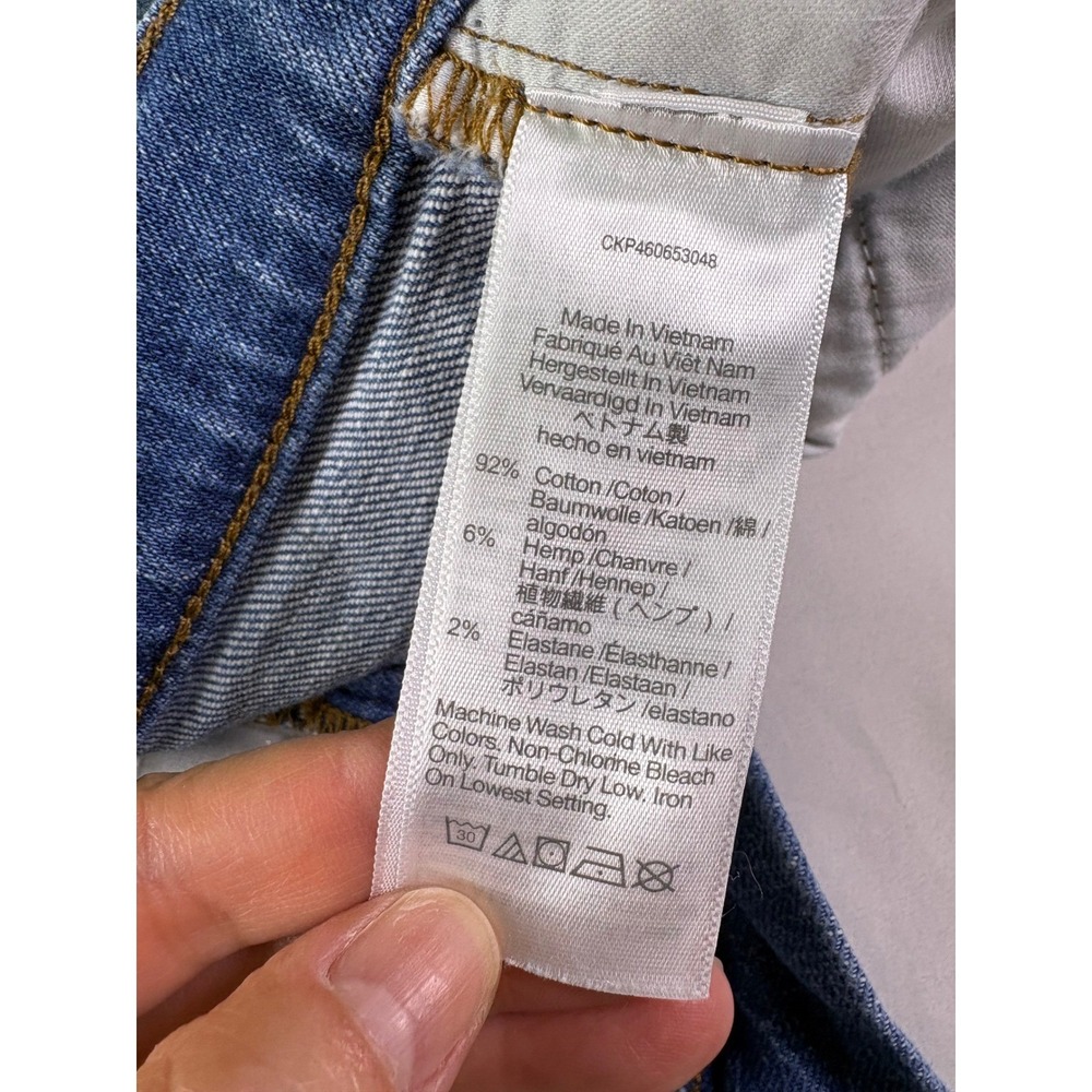 Madewell High Rise Denim Shorts Womens 29 Hemp Raw Hem Classic Coastal Everyday - Picture 6 of 9